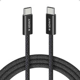 Anker Zolo 240w Usb Type C To Usb Type C Cable, Braided And Dirt Free Type C Fast Charging 1.5m Cable Black